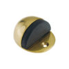 Zoo Hardware Oval Floor Mounted Door Stop (40Mm X 48Mm), Polished Brass