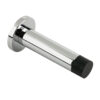 Zoo Hardware Cylinder Door Stop With Rose (70Mm), Polished Chrome