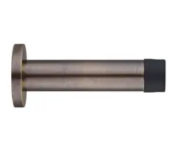 Zoo Hardware Cylinder Door Stop With Rose (80Mm), Florentine Bronze