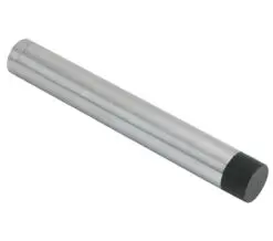 Zoo Hardware Cylinder Door Stop Without Rose (105Mm), Satin Chrome