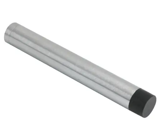 Zoo Hardware Cylinder Door Stop Without Rose (105Mm), Satin Chrome