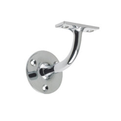 Zoo Hardware Heavyweight Handrail Bracket, Polished Chrome