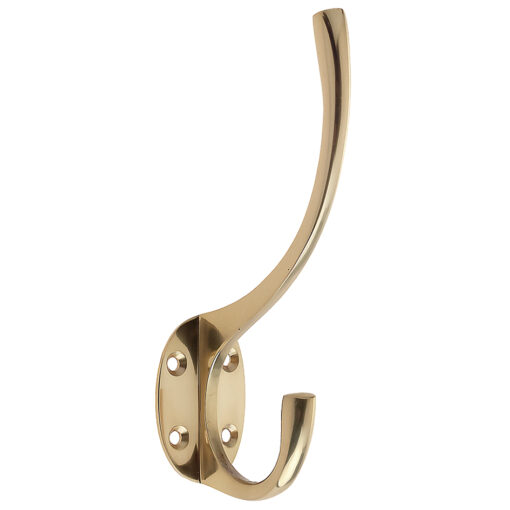 Zoo Hardware Hat & Coat Hook, Polished Brass