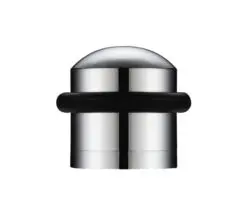 Zoo Hardware Domed Floor Mounted Door Stop, Polished Chrome