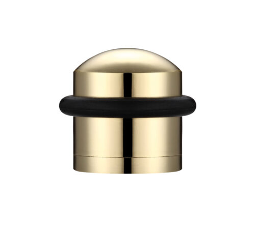 Zoo Hardware Domed Floor Mounted Door Stop, Polished Brass