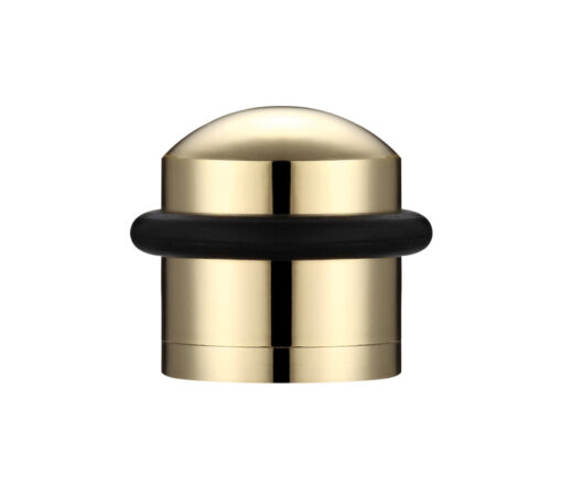 Zoo Hardware Domed Floor Mounted Door Stop, Polished Brass