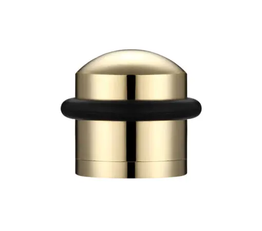 Zoo Hardware Domed Floor Mounted Door Stop, Polished Brass