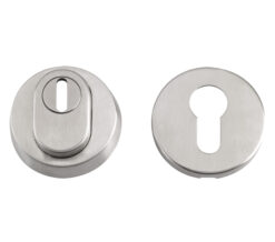 Zoo Hardware Zas Euro Profile Security Escutcheon (52Mm Diameter), Satin Stainless Steel