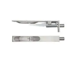 Zoo Hardware Zas Square Profile Lever Action Flush Bolts (Various Sizes), Satin Stainless Steel