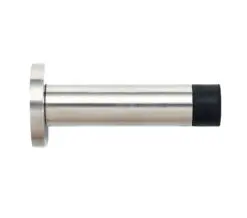 Zoo Hardware Zas Cylinder Door Stop With Rose (70Mm Length - 16Mm Diameter), Polished Stainless Steel
