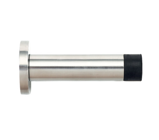 Zoo Hardware Zas Cylinder Door Stop With Rose (70Mm Length - 16Mm Diameter), Polished Stainless Steel