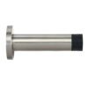 Zoo Hardware Zas Cylinder Door Stop With Rose (70Mm Length - 16Mm Diameter), Satin Stainless Steel