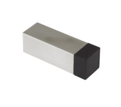 Zoo Hardware Zas Square Cylinder Door Stop Without Rose (65Mm Length - 20Mm X 20Mm Diameter), Satin Stainless Steel