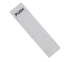 Zoo Hard Ware Zas Radius Push Finger Plates (75Mm X 30Mm), (Various Sizes), Satin Stainless Steel