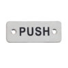 Zoo Hardware Zas Radius Push Finger Plates (75Mm X 30Mm), Satin Stainless Steel