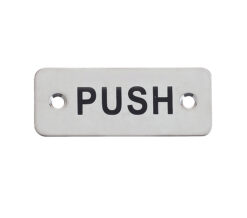 Zoo Hardware Zas Radius Push Finger Plates (75Mm X 30Mm), Satin Stainless Steel