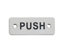 Zoo Hardware Zas Radius Push Finger Plates (75Mm X 30Mm), Satin Stainless Steel