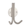 Zoo Hardware Zas Double Robe Hook, Satin Stainless Steel