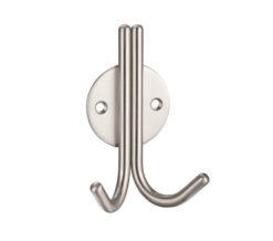 Zoo Hardware Zas Double Robe Hook, Satin Stainless Steel