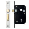 Zoo Hardware British Standard 5 Lever Chubb Retro-Fit Roller Sash Lock (67Mm Or 80Mm), Satin Stainless Steel