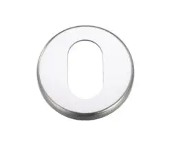 Zoo Hardware Contract Aluminium Oval Profile Escutcheon, Satin Aluminium