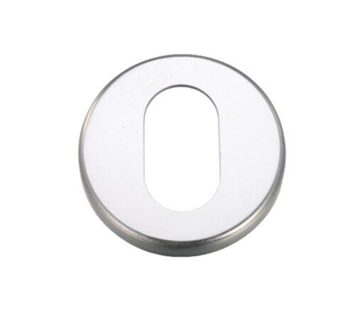 Zoo Hardware Contract Aluminium Oval Profile Escutcheon, Satin Aluminium