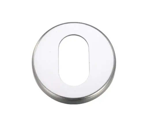 Zoo Hardware Contract Aluminium Oval Profile Escutcheon, Satin Aluminium