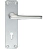 Zoo Hardware Contract Lever On Backplate, Satin Aluminium (Sold In Pairs)