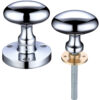 Zoo Hardware Contract Oval Rim Door Knobs, Polished Chrome (Sold In Pairs)