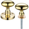 Zoo Hardware Contract Oval Rim Door Knobs, Polished Brass (Sold In Pairs)