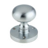 Zoo Hardware Contract Mushroom Mortice Door Knobs, Satin Chrome (Sold In Pairs)