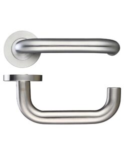 19mm Tubular Return to Door Lever -Push On Rose - Grade 316