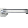 Zoo Hardware Zcs2 Contract Rtd Lever On Round Rose, Satin Stainless Steel (Sold In Pairs)