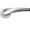 Zoo Hardware Zcs2 Contract Curved Lever On Round Rose, Satin Stainless Steel (Sold In Pairs)