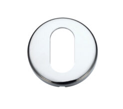 Zoo Hardware Stanza Contract Oval Profile Escutcheon, Polished Chrome