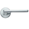 Zoo Hardware Stanza Leon Contract Lever On Round Rose, Satin Chrome (Sold In Pairs)