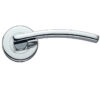 Zoo Hardware Stanza Toledo Contract Lever On Round Rose, Polished Chrome (Sold In Pairs)