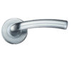 Zoo Hardware Stanza Seville Contract Lever On Round Rose, Satin Chrome (Sold In Pairs)