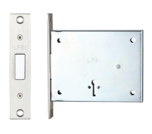Zoo Hardware London Fire Brigade Mortice Dead Lock (51Mm), Satin Stainless Steel