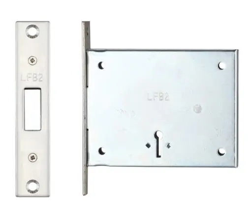 Zoo Hardware London Fire Brigade Mortice Dead Lock (51Mm), Satin Stainless Steel