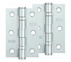 Zoo Hardware 3 Inch Steel Ball Bearing Door Hinges, Satin Chrome (Sold In Pairs)