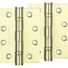 Zoo Hardware 4 Inch Steel Ball Bearing Door Hinges, Electro Brass (Sold In Pairs)