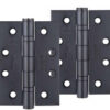 Zoo Hardware 4 Inch Grade 13 Ball Bearing Hinge, Powder Coated Black (Sold In Pairs)