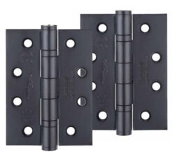 Zoo Hardware 4 Inch Grade 13 Ball Bearing Hinge, Powder Coated Black (Sold In Pairs)