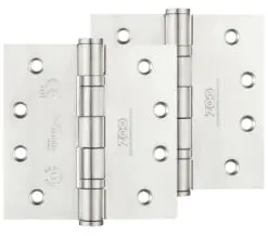 Zoo Hardware 4 Inch Grade 13 Ball Bearing Hinge, Satin Stainless Steel (Sold In Pairs)