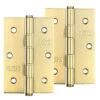 Zoo Hardware 3 Inch Grade 201 Slim Knuckle Bearing Hinge, Pvd Stainless Brass (Sold In Pairs)