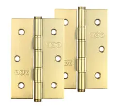 Zoo Hardware 3 Inch Grade 201 Slim Knuckle Bearing Hinge, Pvd Stainless Brass (Sold In Pairs)