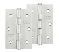 Zoo Hardware 3 Inch Grade 201 Slim Knuckle Bearing Hinge, Satin Stainless Steel (Sold In Pairs)