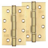 Zoo Hardware 4 Inch Grade 201 Slim Knuckle Bearing Hinge, Pvd Stainless Brass (Sold In Pairs)