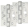 Zoo Hardware 4 Inch Grade 201 Dog Bolt Or Security Door Hinge, Satin Stainless Steel (Sold In Pairs)